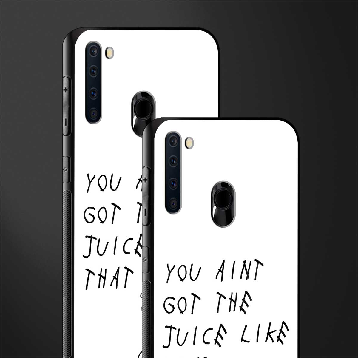 ain't got the juice white edition glass case for samsung a21 image-2