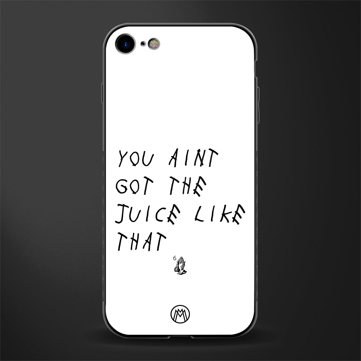 ain't got the juice white edition glass case for iphone 8 image