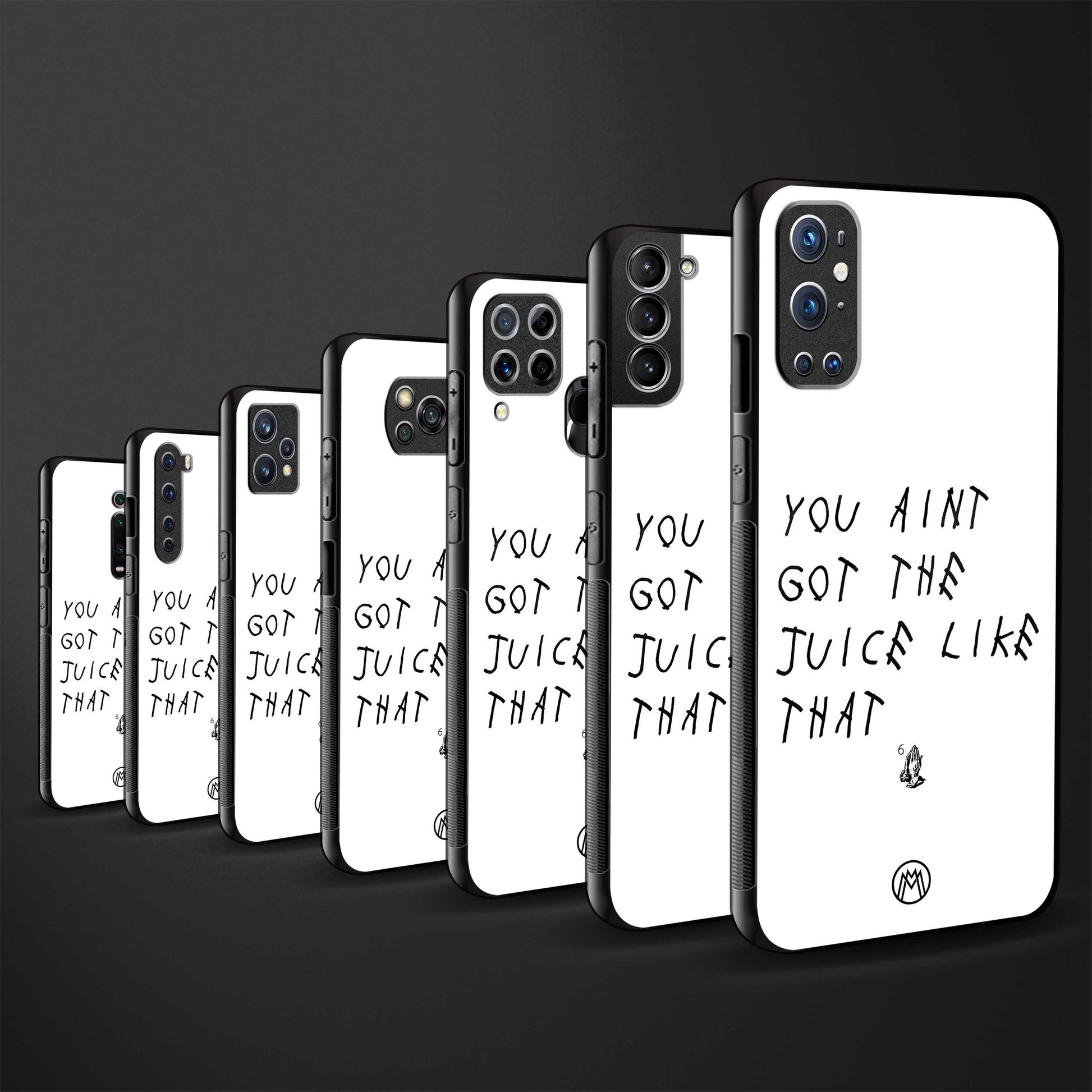 ain't got the juice white edition glass case for realme x2 pro image-3