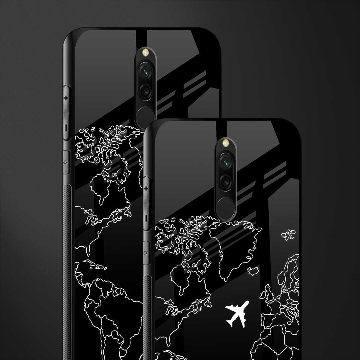 airplane flying wanderlust glass case for redmi 8 image-2