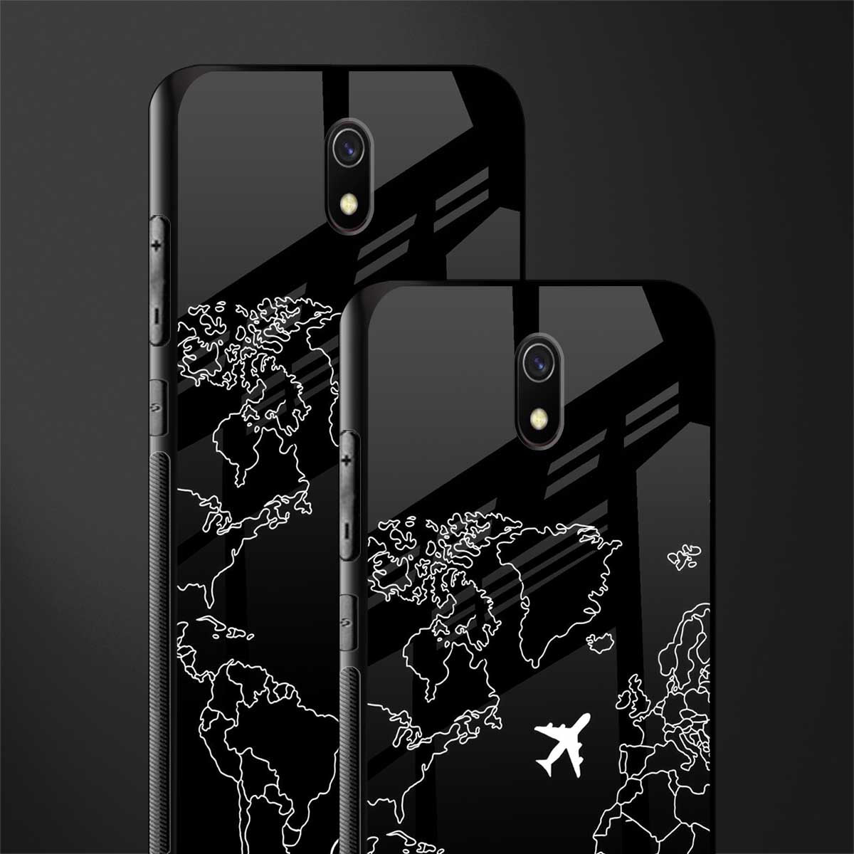 airplane flying wanderlust glass case for redmi 8a image-2