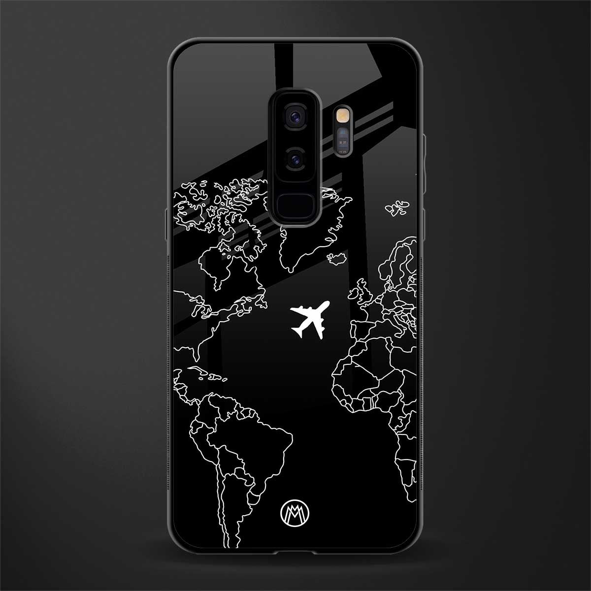 airplane flying wanderlust glass case for samsung galaxy s9 plus image