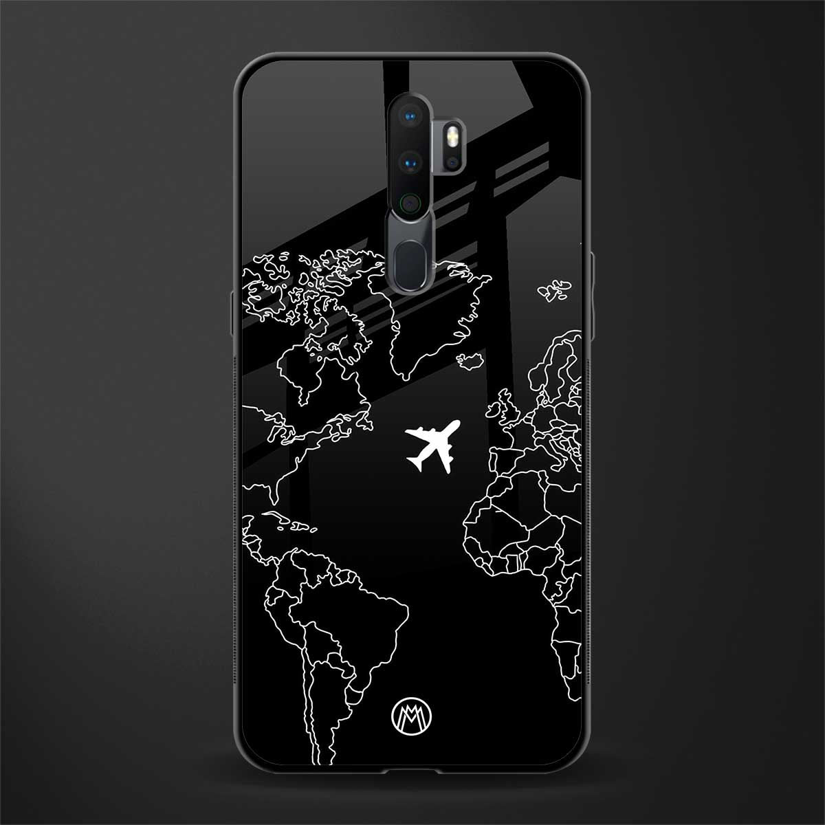 airplane flying wanderlust glass case for oppo a5 2020 image