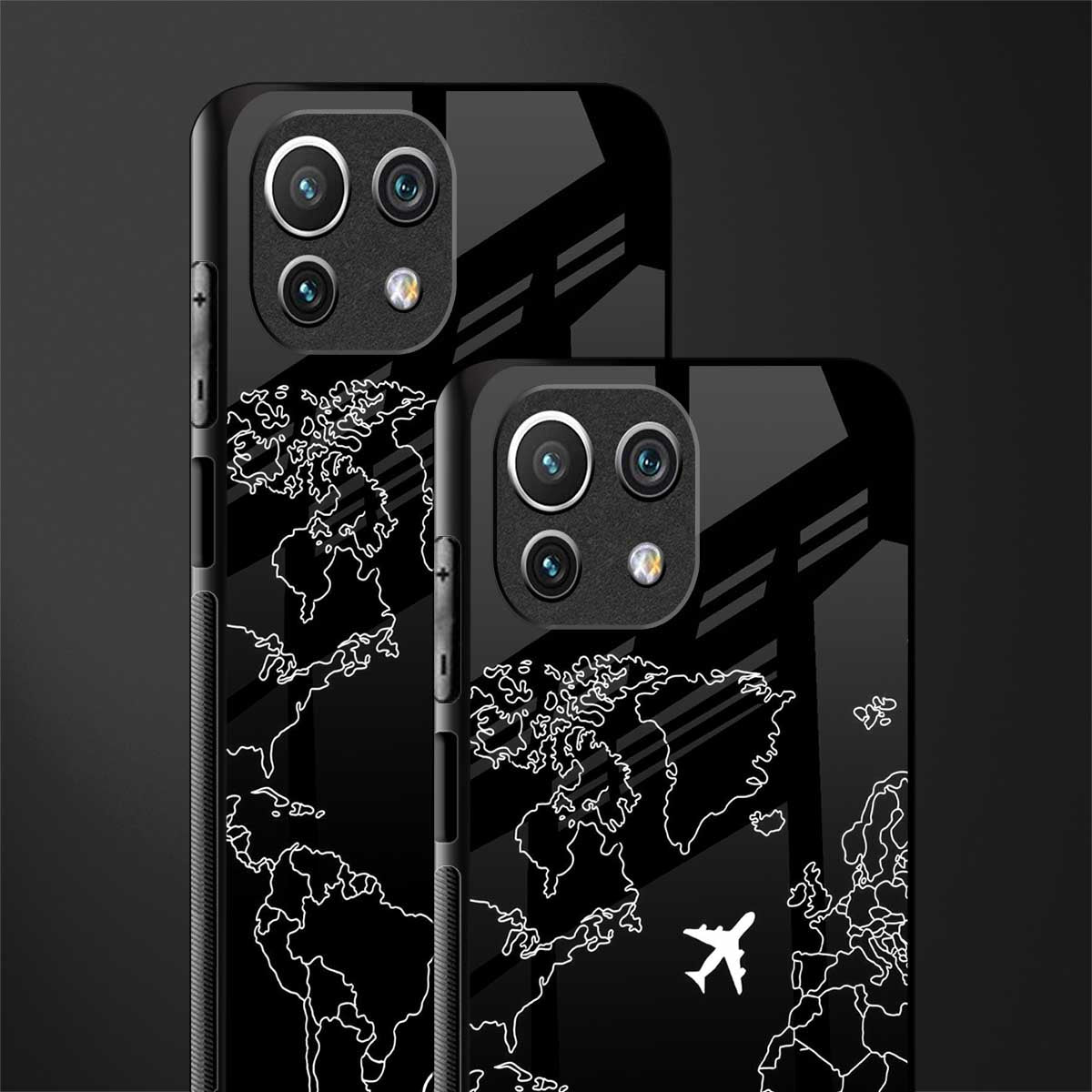 airplane flying wanderlust glass case for mi 11 lite image-2
