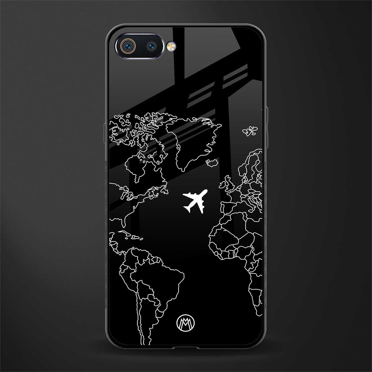 airplane flying wanderlust glass case for realme c2 image