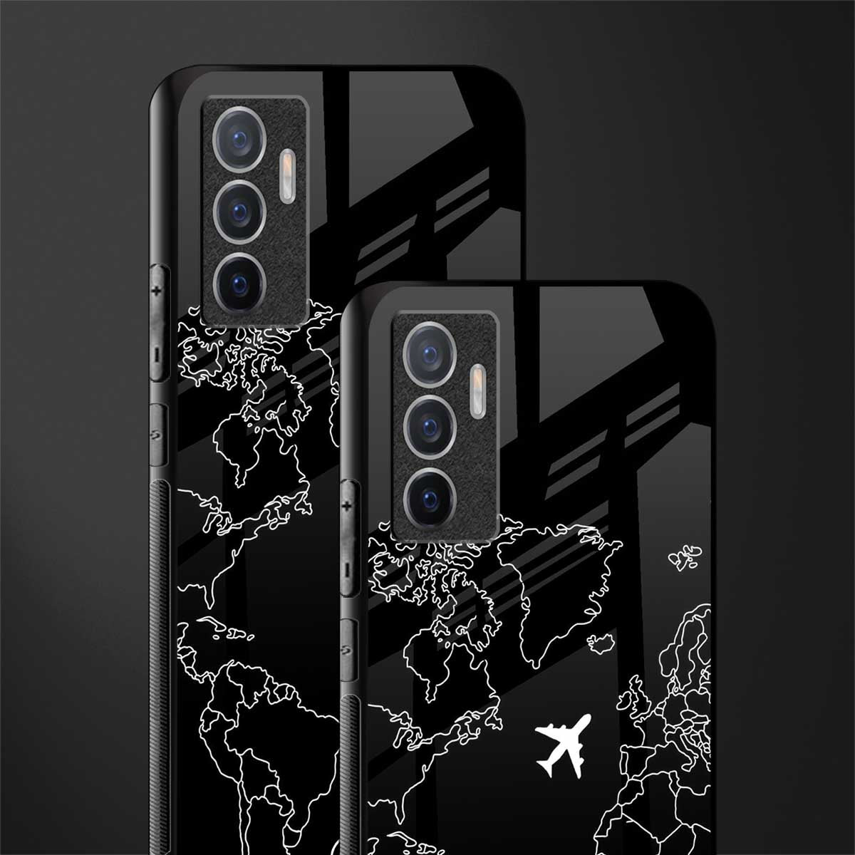 airplane flying wanderlust glass case for vivo v23e image-2