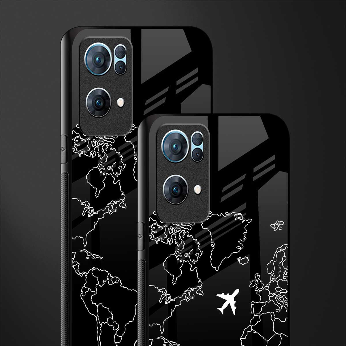 airplane flying wanderlust glass case for oppo reno7 pro 5g image-2