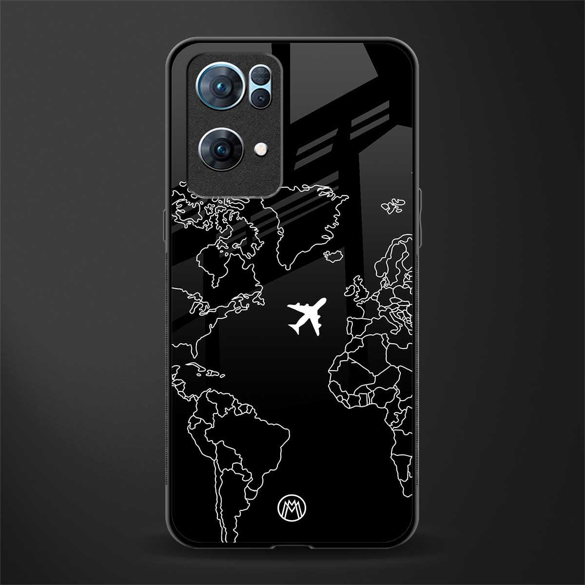 airplane flying wanderlust glass case for oppo reno7 pro 5g image