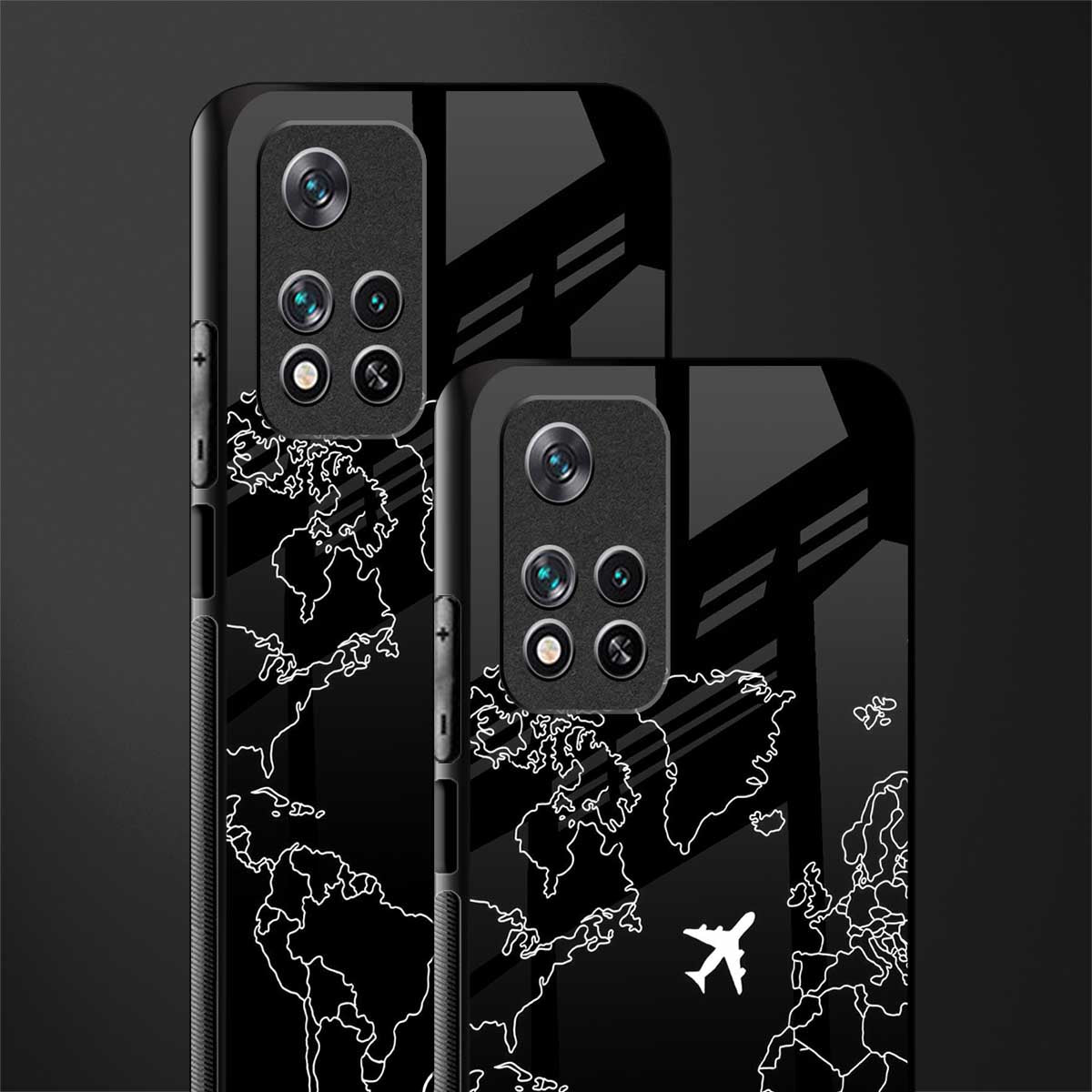 airplane flying wanderlust glass case for poco m4 pro 5g image-2