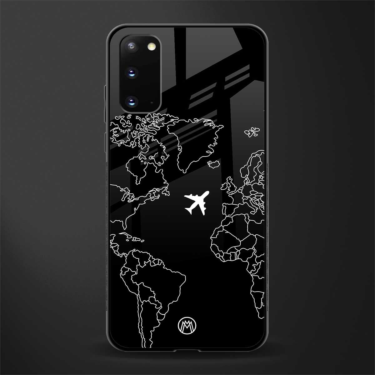 airplane flying wanderlust glass case for samsung galaxy s20 image