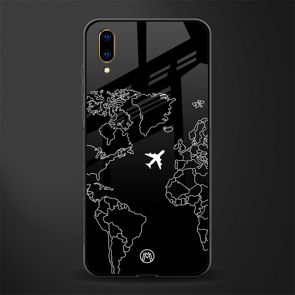 airplane flying wanderlust glass case for vivo v11 pro image
