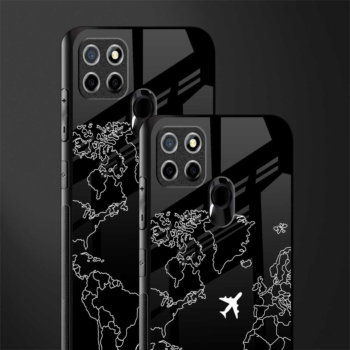 airplane flying wanderlust glass case for realme narzo 30a image-2