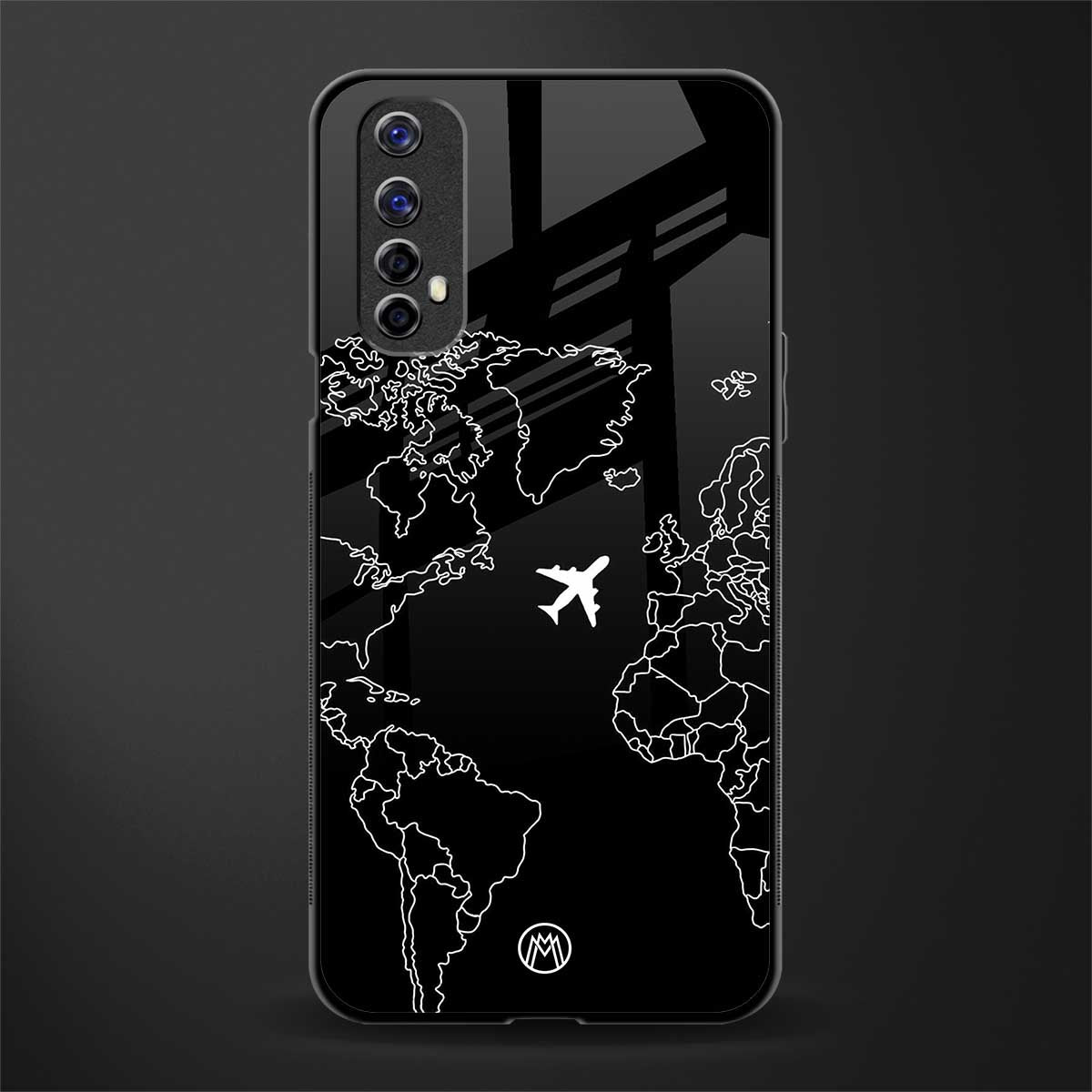 airplane flying wanderlust glass case for realme 7 image