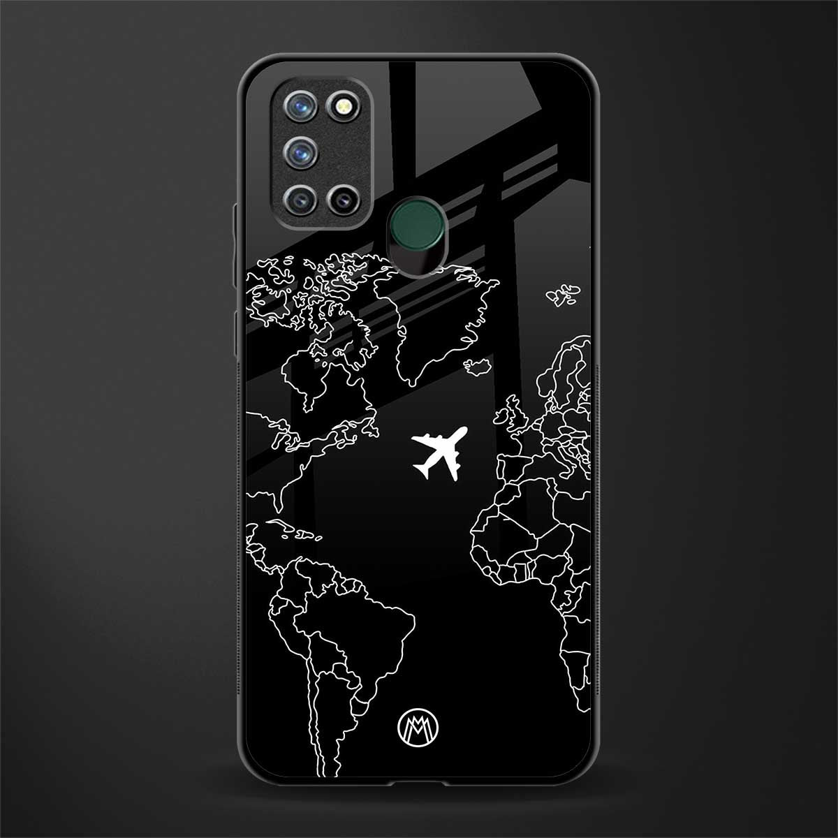 airplane flying wanderlust glass case for realme 7i image