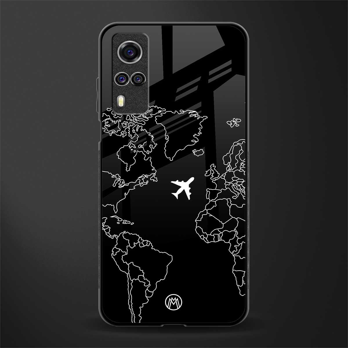airplane flying wanderlust glass case for vivo y51 image