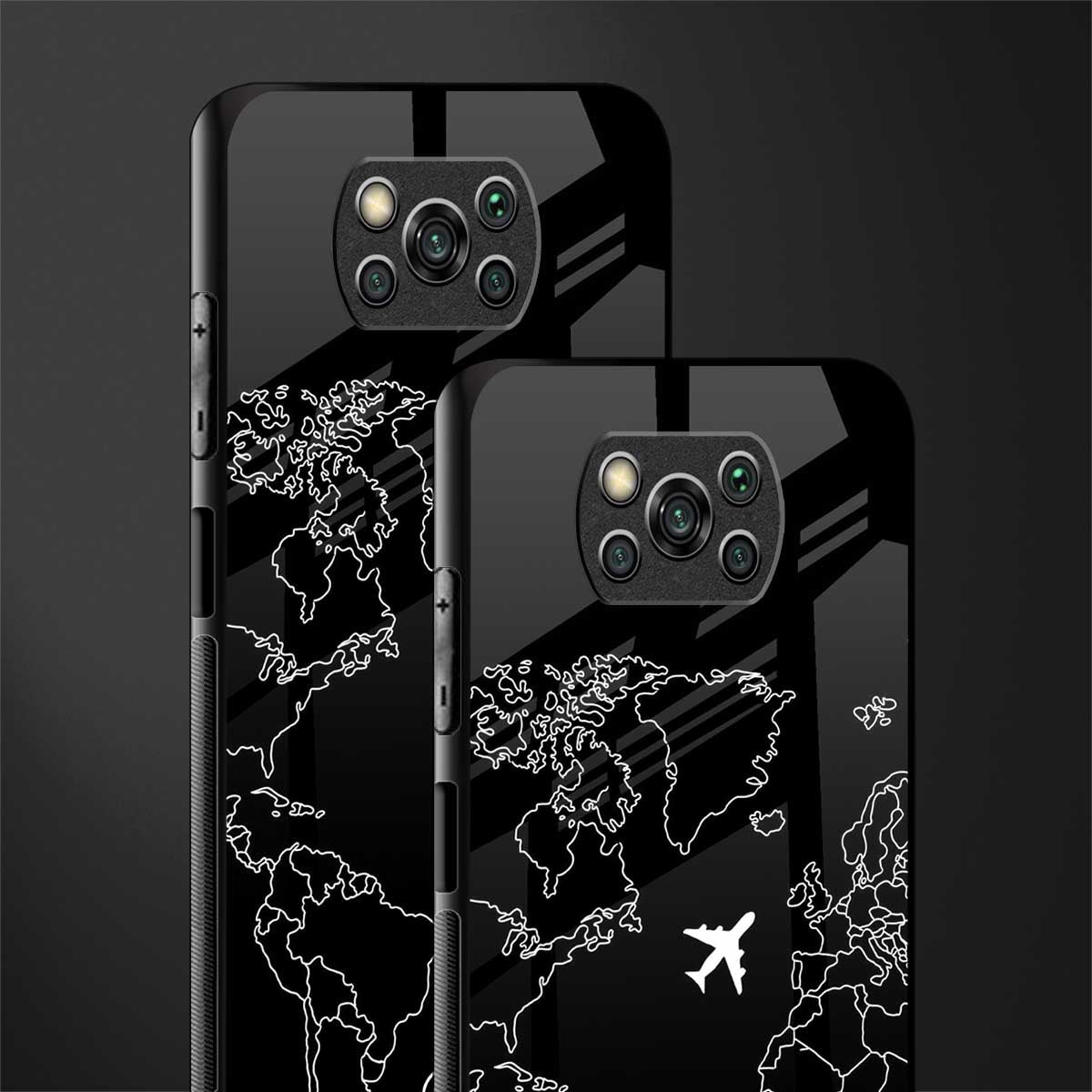 airplane flying wanderlust glass case for poco x3 image-2