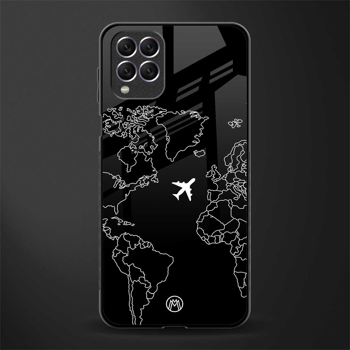airplane flying wanderlust glass case for samsung galaxy f62 image