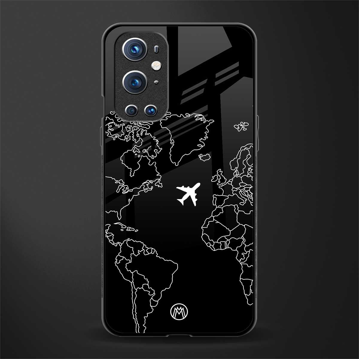 airplane flying wanderlust glass case for oneplus 9 pro image