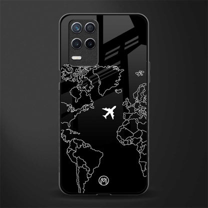 airplane flying wanderlust glass case for realme 8s 5g image