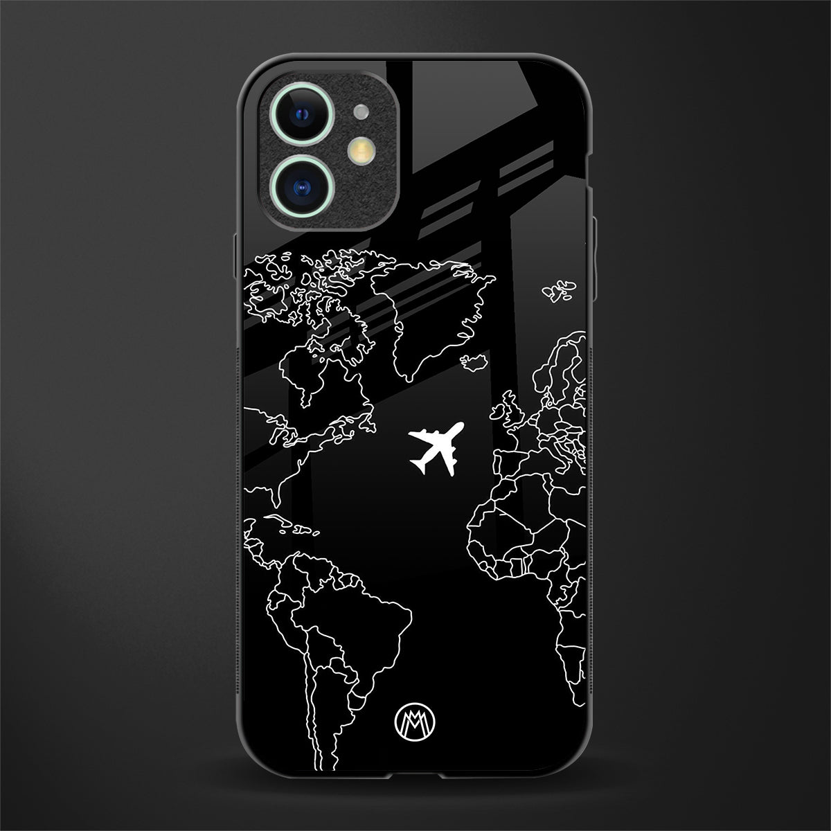 airplane flying wanderlust glass case for iphone 12 image