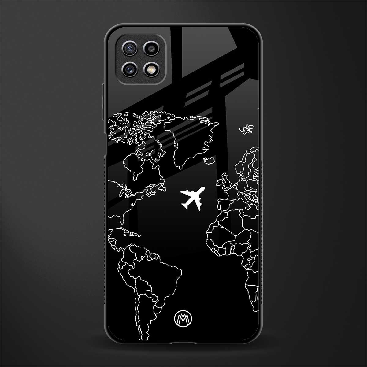 airplane flying wanderlust glass case for samsung galaxy a22 5g image