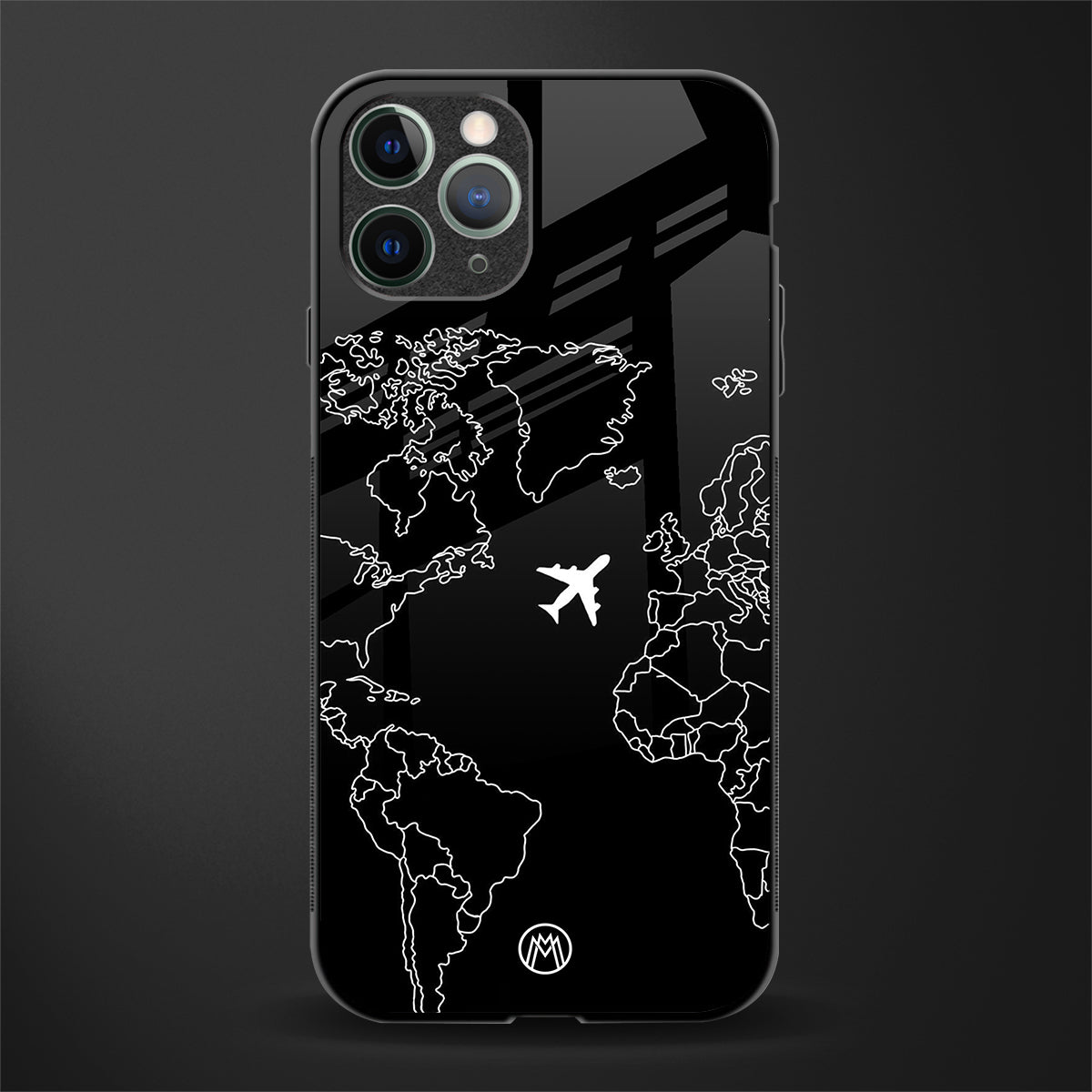 airplane flying wanderlust glass case for iphone 11 pro image