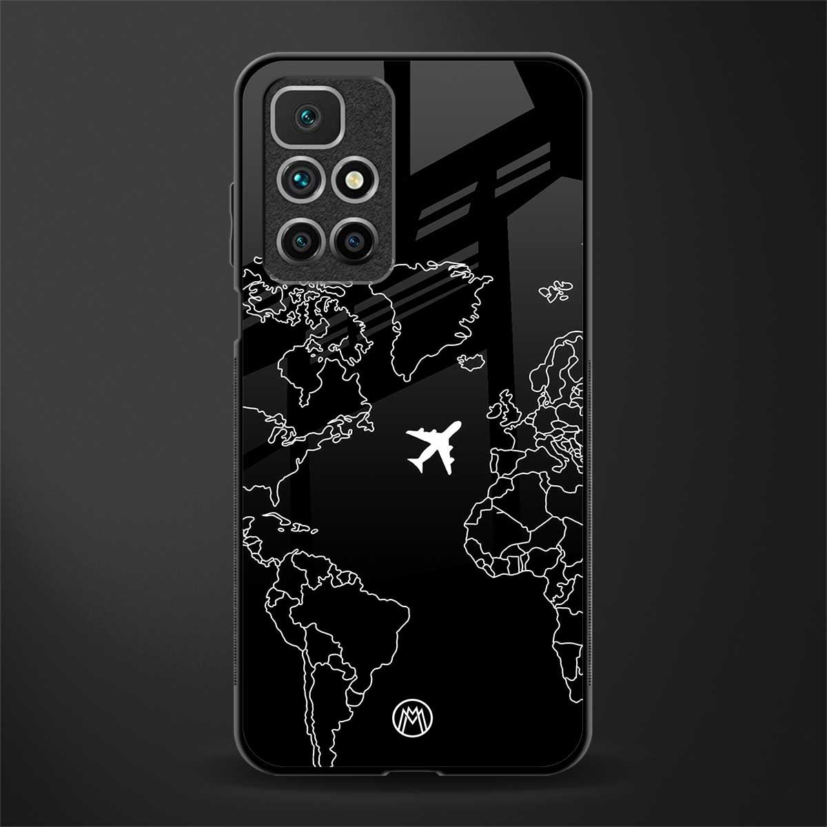 airplane flying wanderlust glass case for redmi 10 prime image