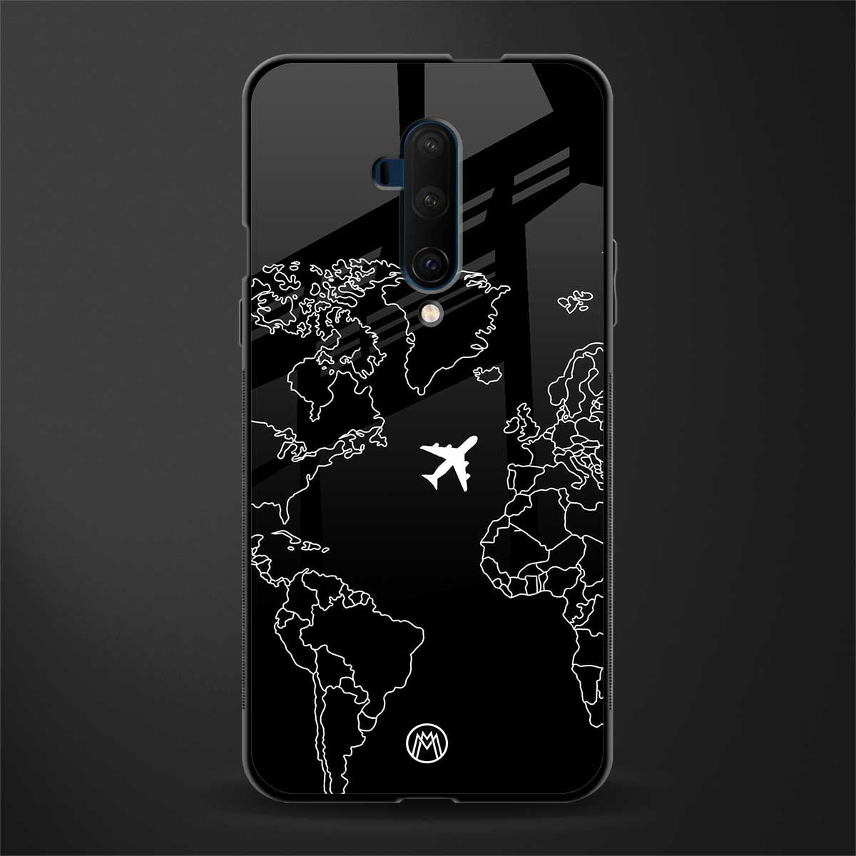 airplane flying wanderlust glass case for oneplus 7t pro image