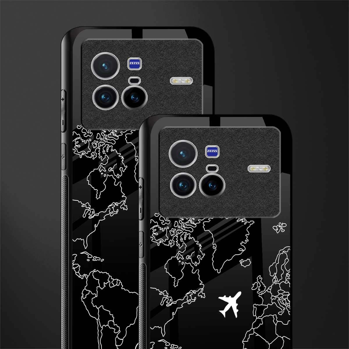 airplane flying wanderlust glass case for vivo x80 image-2