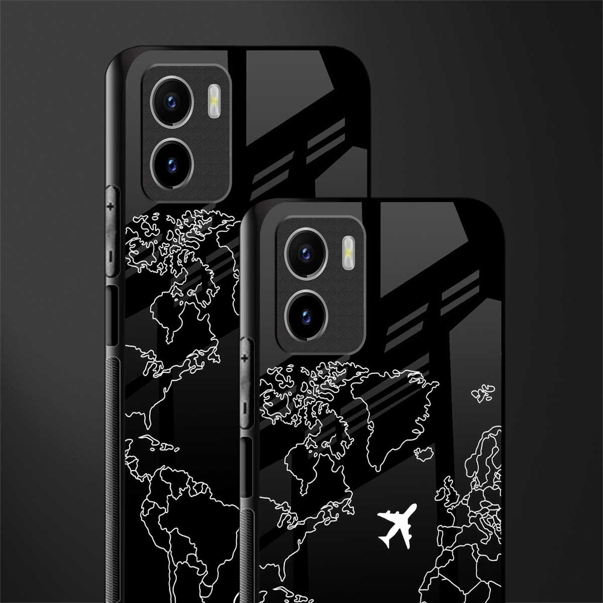 airplane flying wanderlust back phone cover | glass case for vivo y72