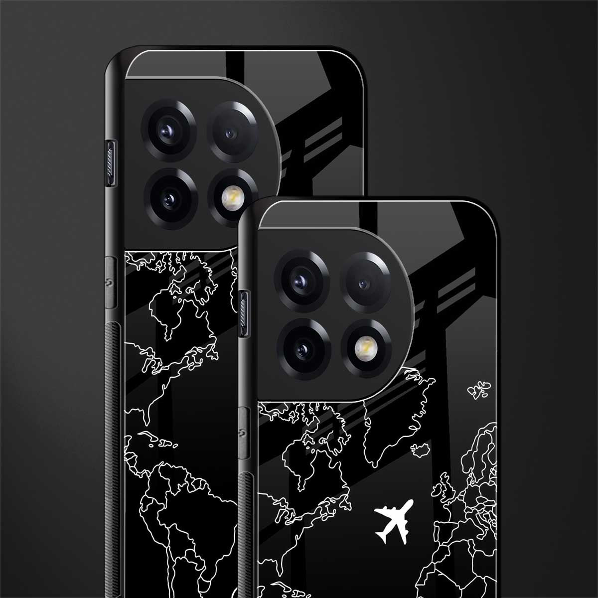 airplane flying wanderlust back phone cover | glass case for oneplus 11r