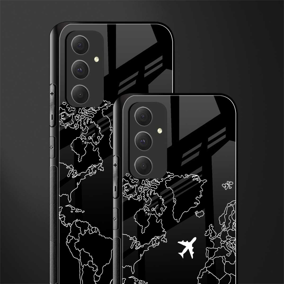 airplane flying wanderlust back phone cover | glass case for samsung galaxy a54 5g