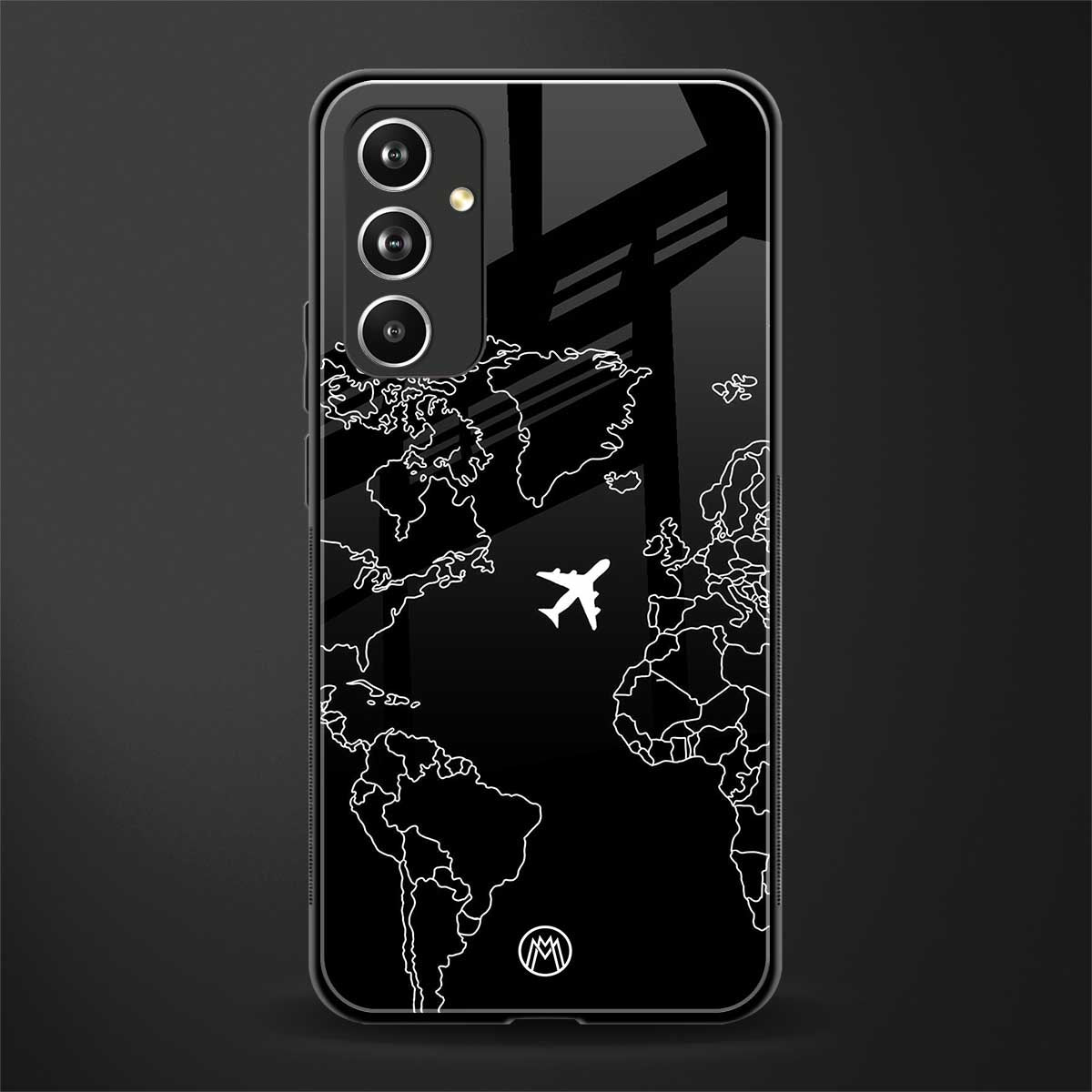 airplane flying wanderlust back phone cover | glass case for samsung galaxy a54 5g