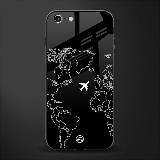 airplane flying wanderlust glass case for iphone 6 image