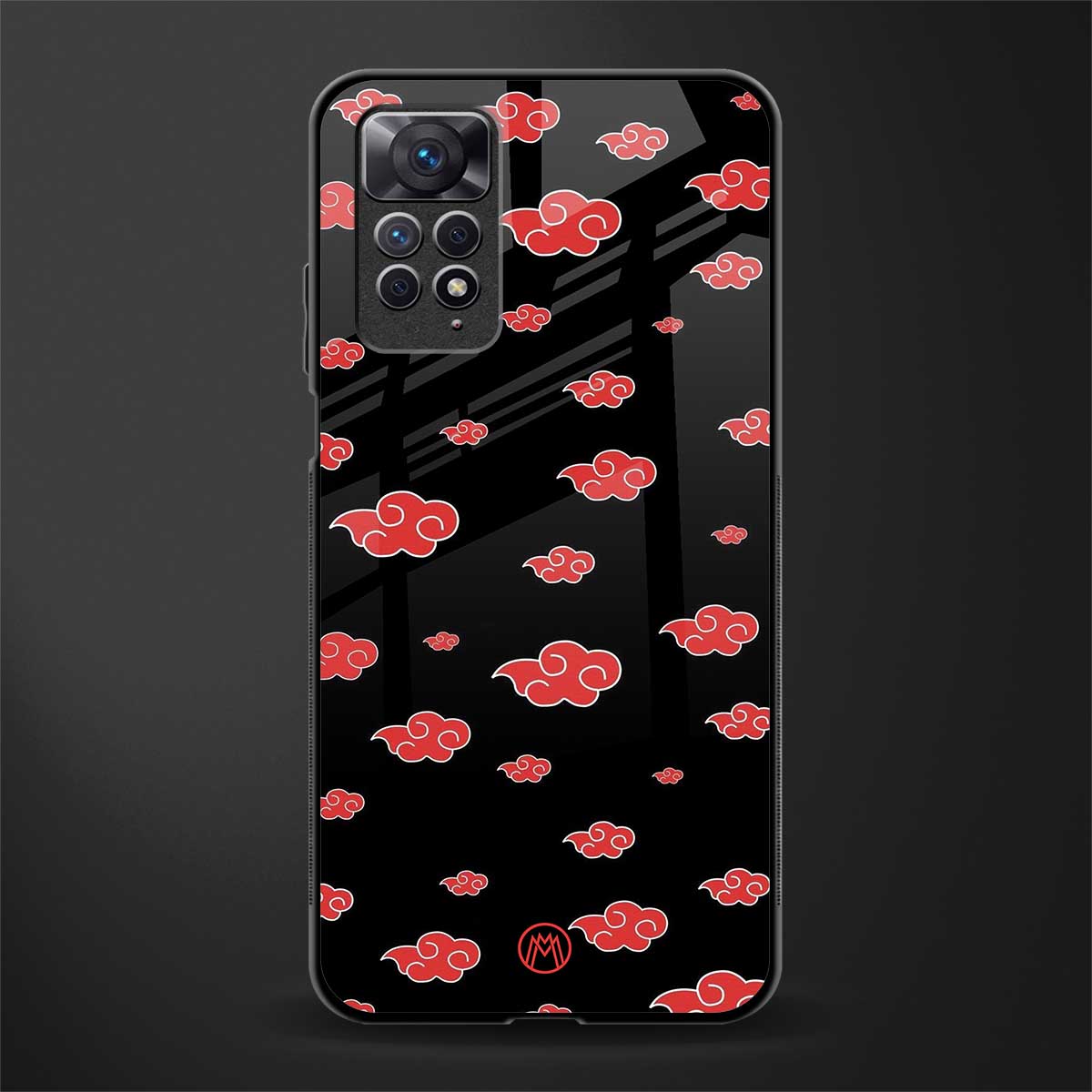 akatsuki naruto anime glass case for redmi note 11 image