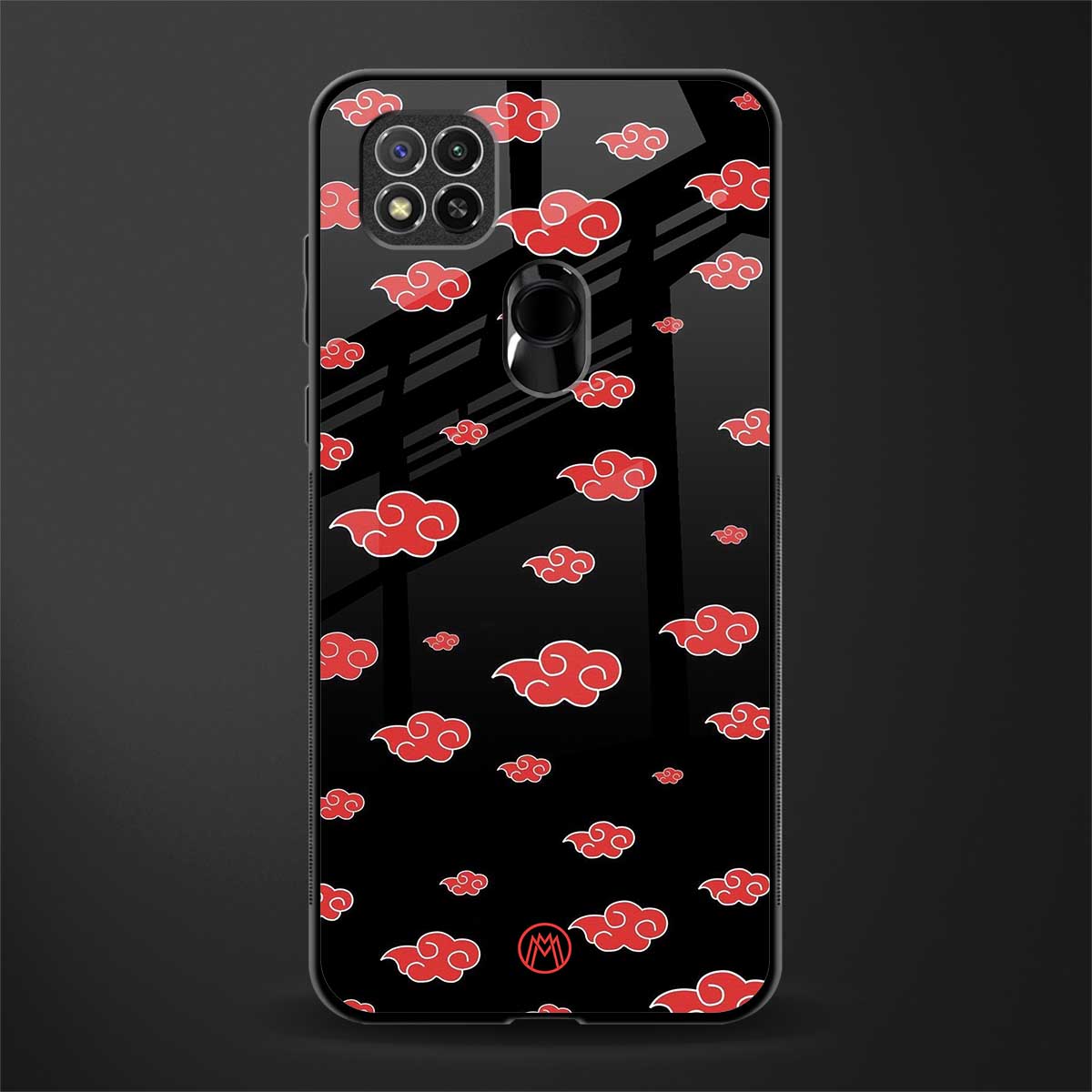 akatsuki naruto anime glass case for redmi 9 image