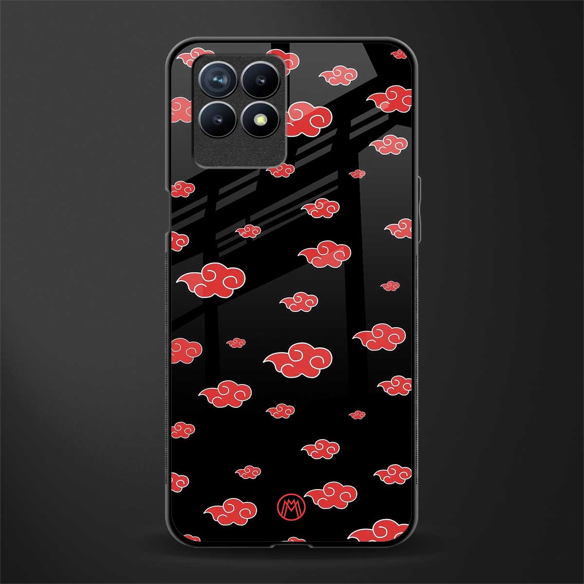 akatsuki naruto anime glass case for realme 8i image