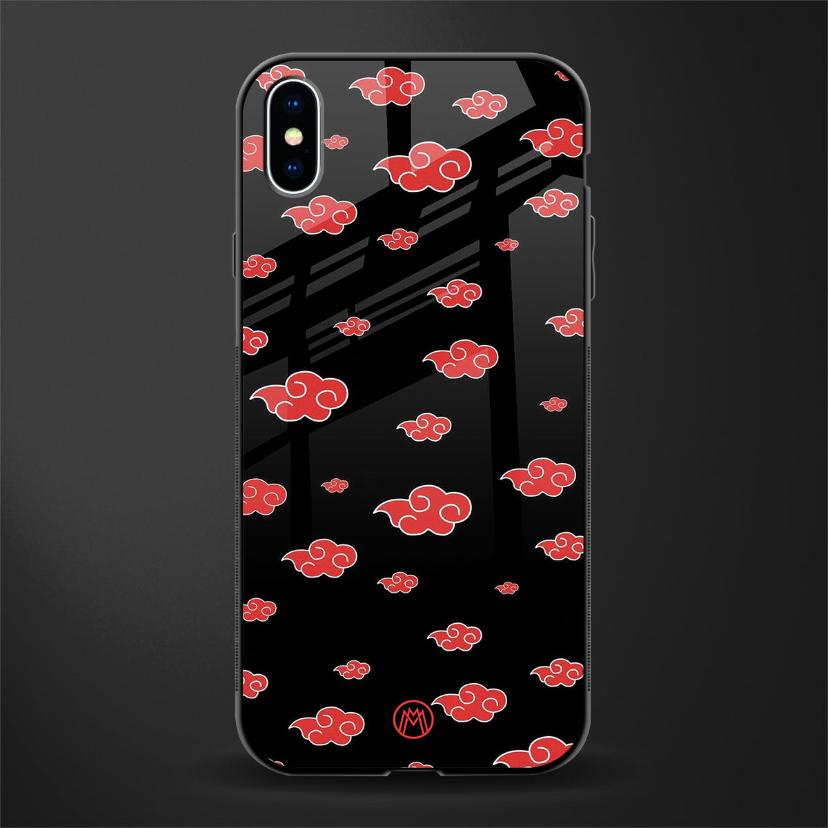 Akatsuki Naruto Anime Phone Cover for iPhone XS Max Glass Case