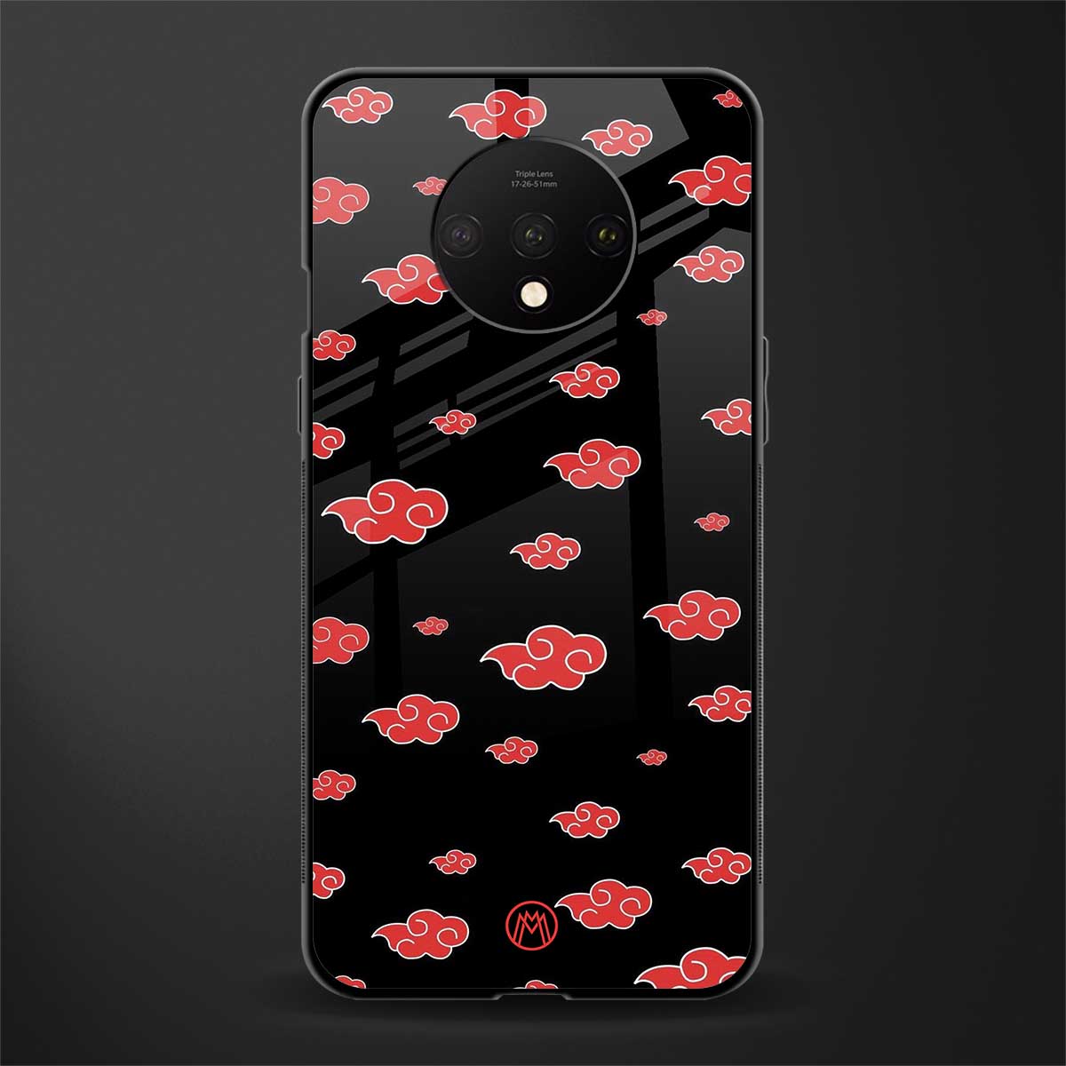 akatsuki naruto anime glass case for oneplus 7t image
