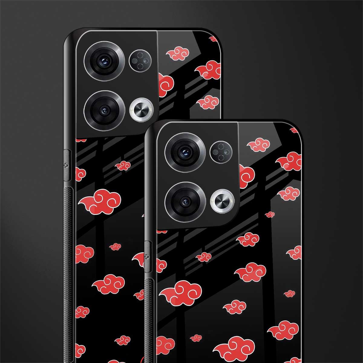 akatsuki naruto anime back phone cover | glass case for oppo reno 8 pro
