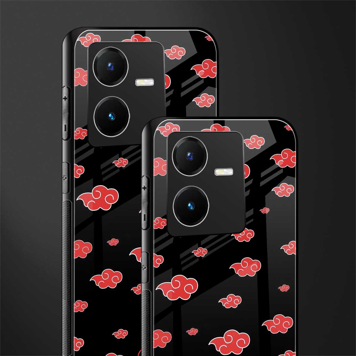 akatsuki naruto anime back phone cover | glass case for vivo y22