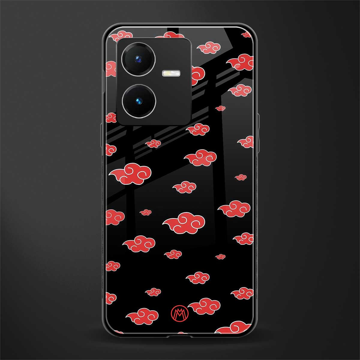 akatsuki naruto anime back phone cover | glass case for vivo y22