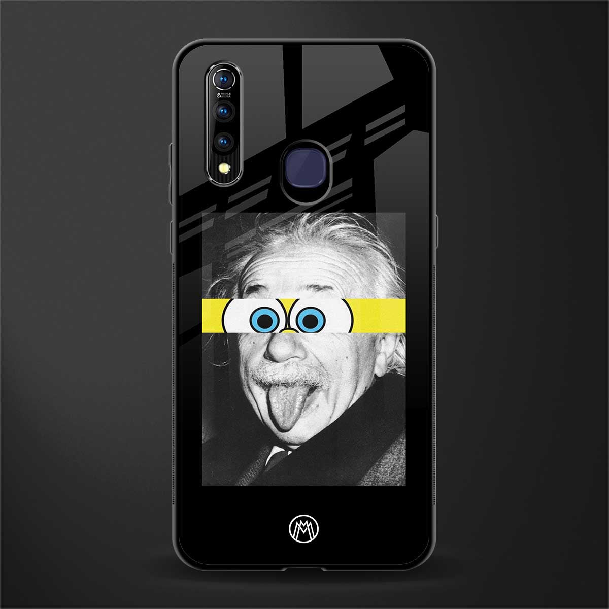 albert einstein spongebob squarepants glass case for vivo z1 pro image