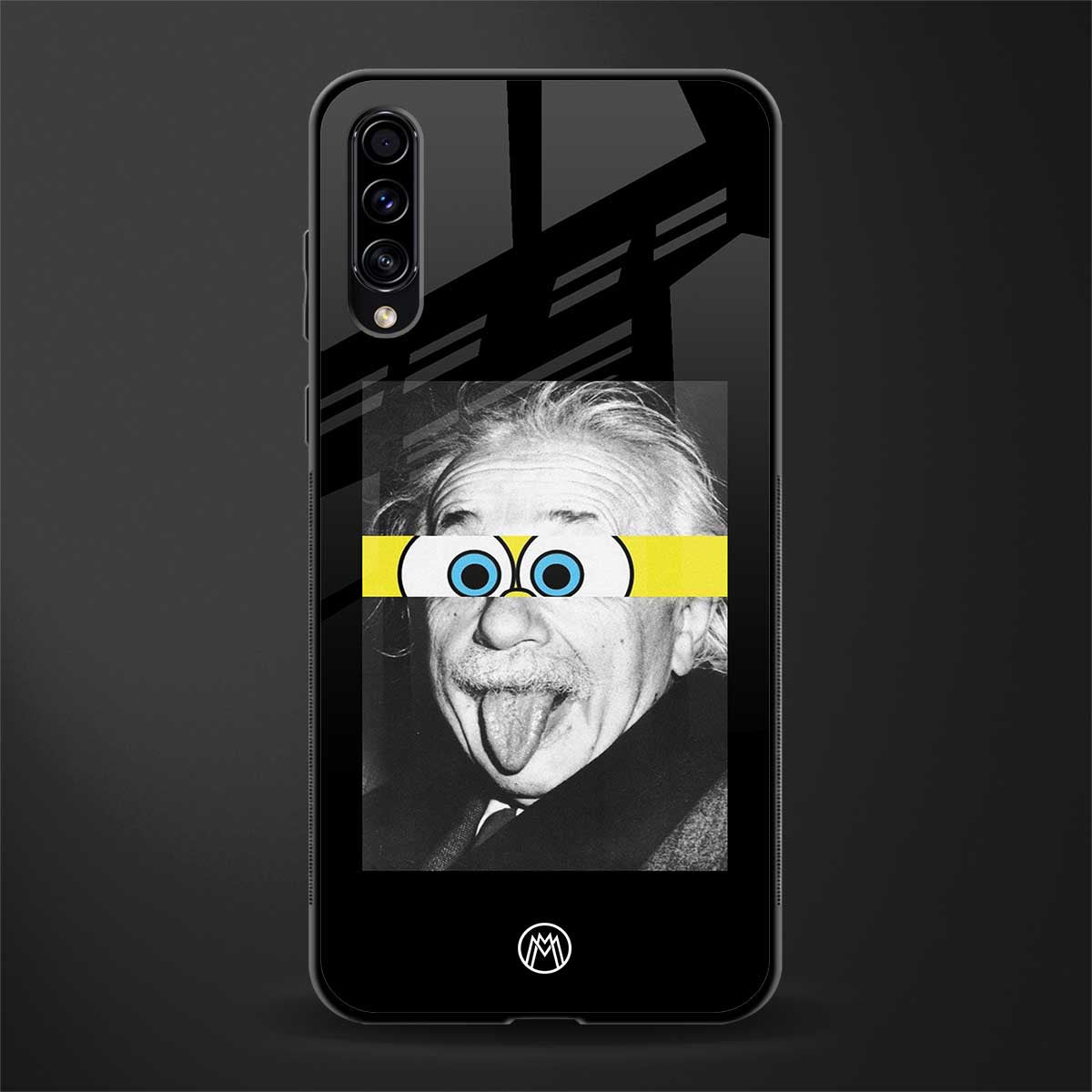albert einstein spongebob squarepants glass case for samsung galaxy a70 image