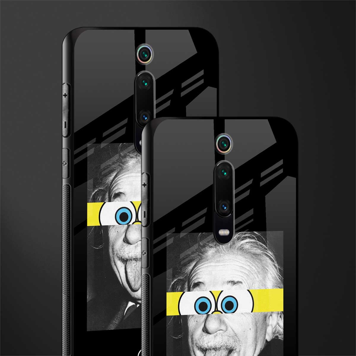 albert einstein spongebob squarepants glass case for redmi k20 image-2