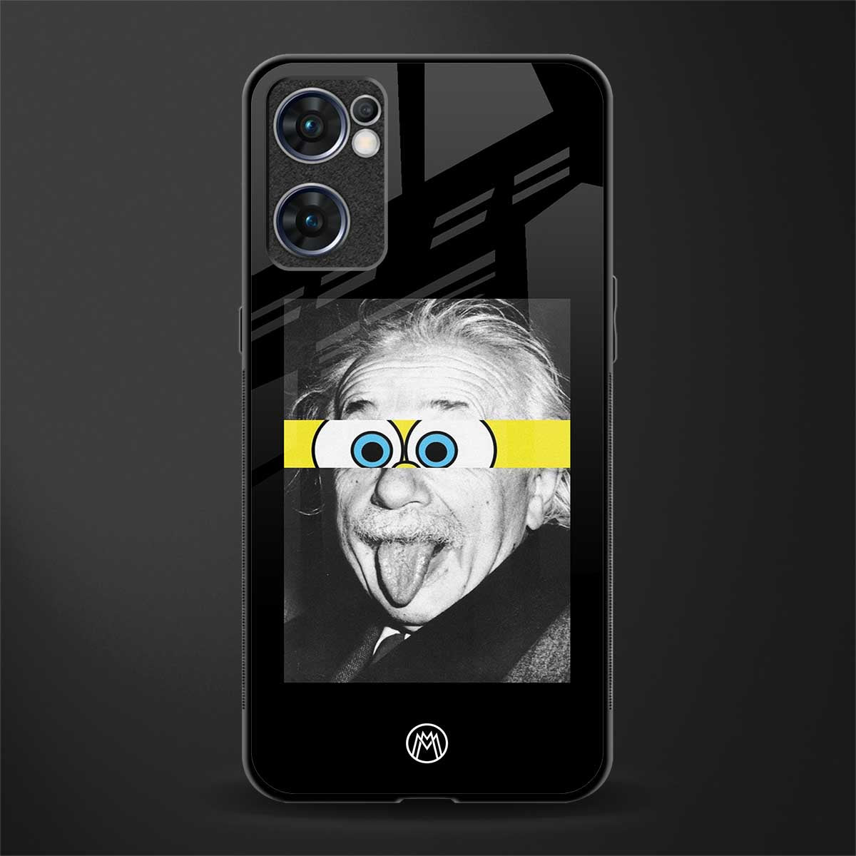 albert einstein spongebob squarepants glass case for oppo reno7 5g image