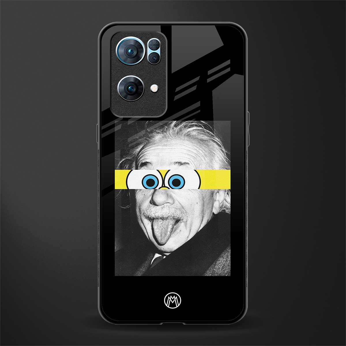 albert einstein spongebob squarepants glass case for oppo reno7 pro 5g image