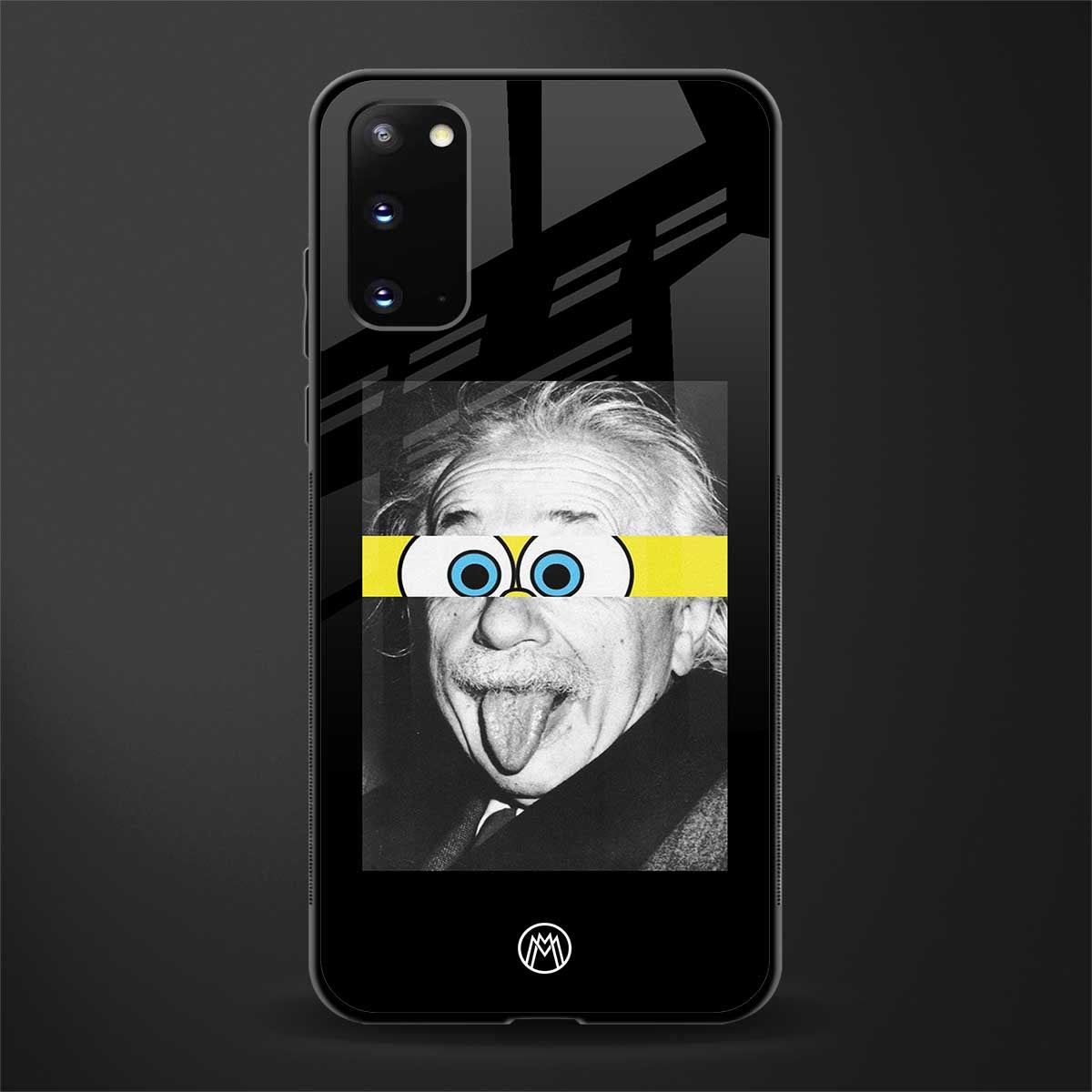 albert einstein spongebob squarepants glass case for samsung galaxy s20 image
