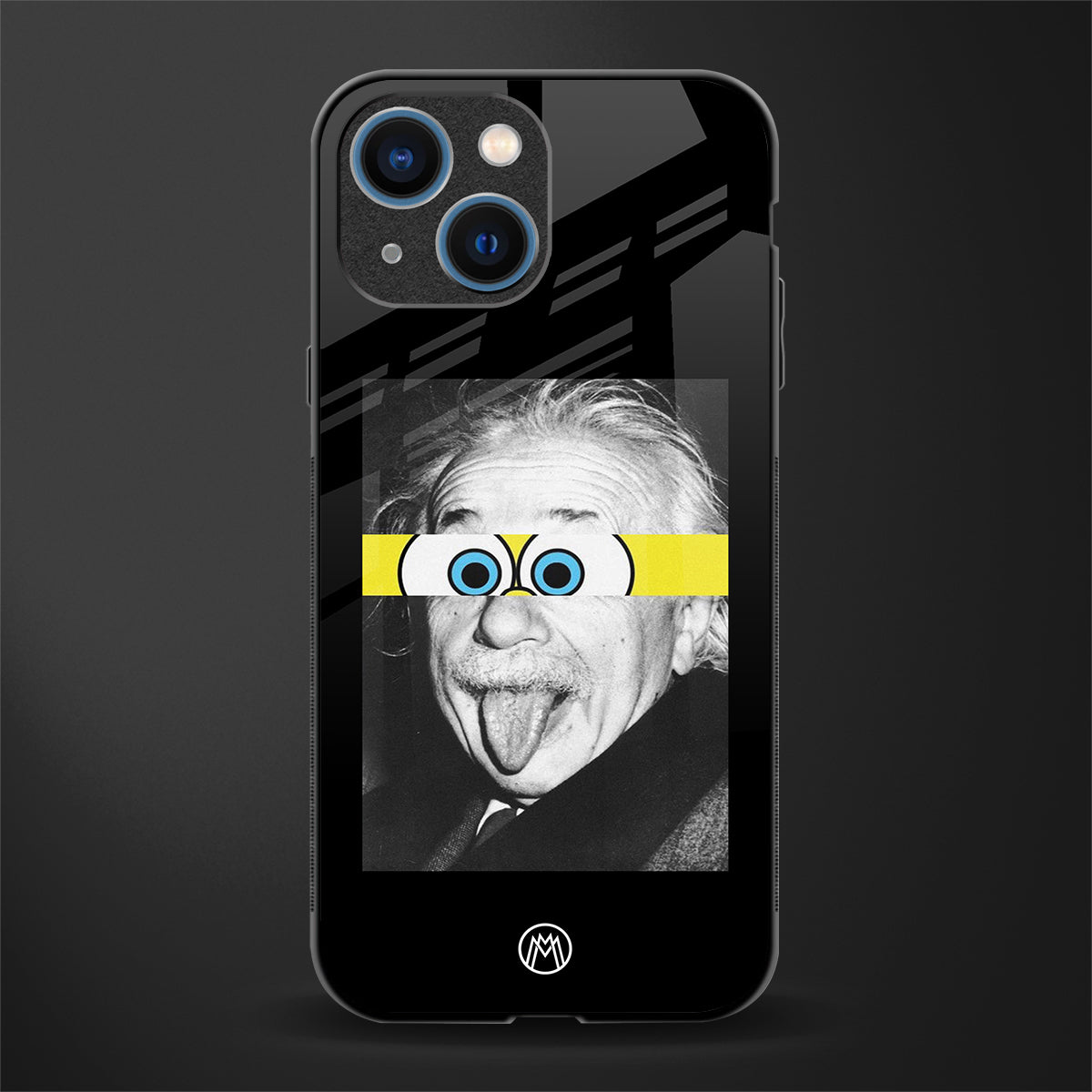 Albert Einstein Spongebob Squarepants Phone Cover for iPhone 13 Mini Glass Case