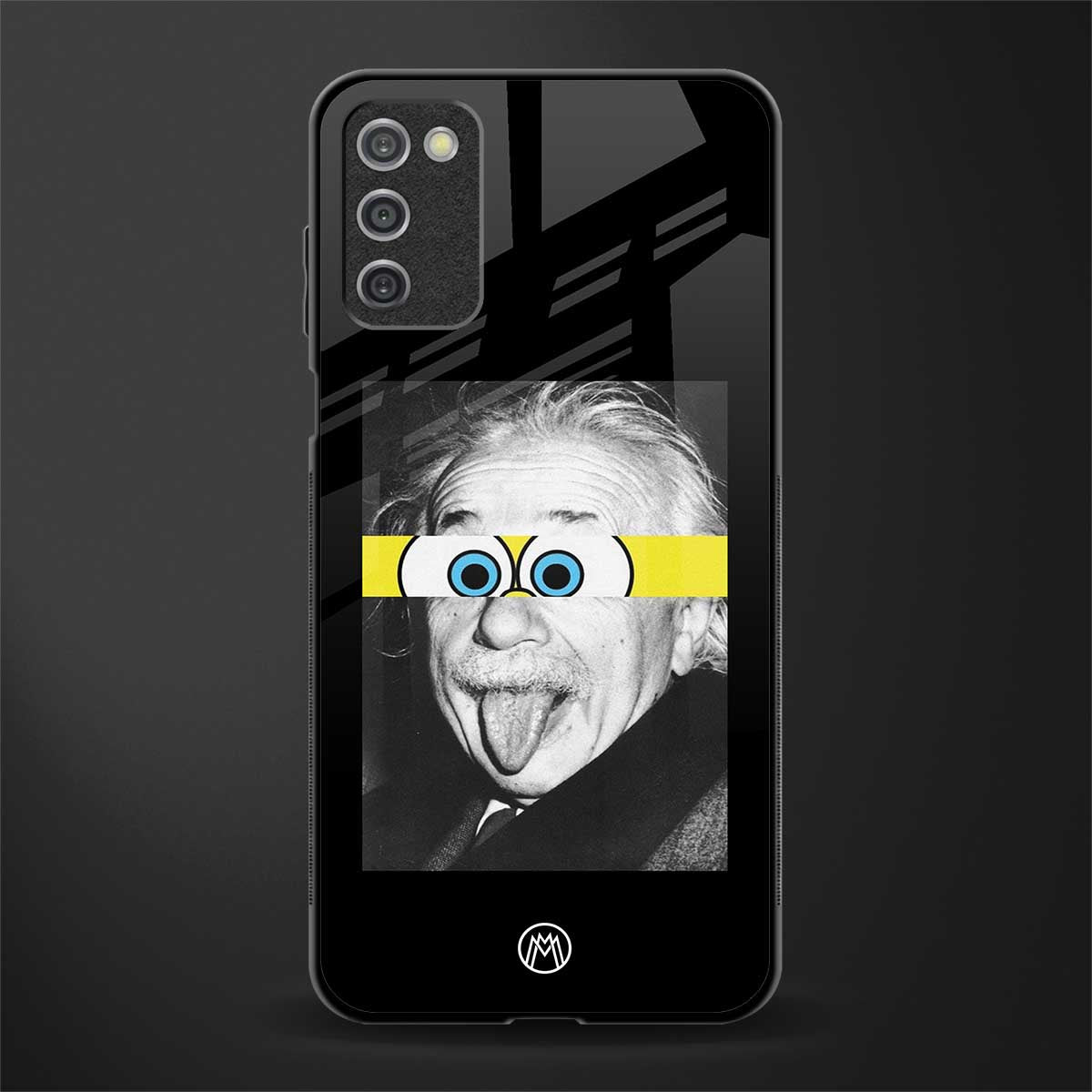 albert einstein spongebob squarepants glass case for samsung galaxy a03s image